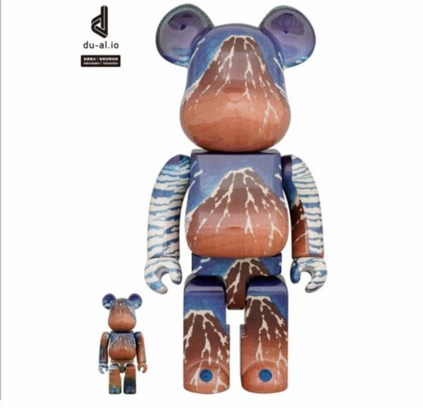 【新品未開封】送料無料 BE@RBRICK 葛飾北斎 「冨嶽三十六景 凱風快晴」100％& 400％ MEDICOM TOY EXHIBITION '22 開催記念商品