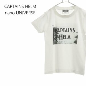 新品未使用！ナノ・ユニバース別注 CAPTAINS HELM キャプテンズヘルム GREEN ROOM企画Ｔシャツ KIDS Beach M