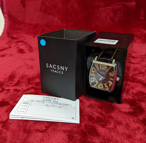  unused / stock goods SACSNYYSACCS(saks knee i rucksack ) wristwatch SYA-15109