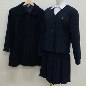 US409-1 (中古) 兵庫県 賢明女子学院中学校・高校 (旧制服) 7点セット /希少/指定品/ブレザー/カーディガン/ブラウス/スカート/靴下/コート