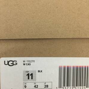 UGG レザースリッポン US11(28cm) 新品 ブラックの画像6