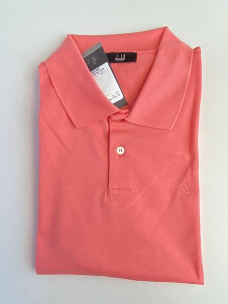 新品 dunhill ダンヒル 半袖 ポロシャツ サイズXL 鹿の子コットン ピンク色