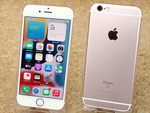 【中古】SIMロック解除 au iPhone 6s 64GB ローズゴールド MKQR2J/A 制限〇 一括購入 バッテリー96%(MFA751-1)