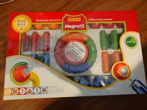  ボーネルンド購入　ジャンボマグネット　46パーツ　 磁石ブロック　 知育玩具 マグネットブロック おもちゃ　2個欠品