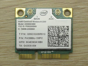 無線LANカード 東芝 T552/47GR Intel Centrino Wireless-N 2200