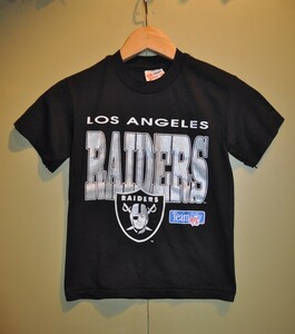 デッドストック 90年代 LOS ANGELES RAIDERS ロサンゼルス レイダース キッズサイズ Tシャツ MADE IN USA