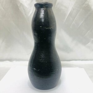 【中古現状品/KSH】ひょうたん型 花瓶 花器 花入れ 高さ約25cm 陶器 インテリア　MZ0703