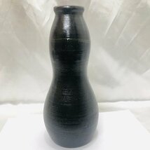 【中古現状品/KSH】ひょうたん型 花瓶 花器 花入れ 高さ約25cm 陶器 インテリア　MZ0703_画像2