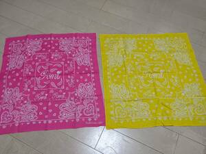 RONI/roni./ bandana / pink * yellow color /used goods 