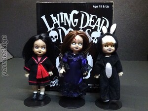 LDD ミニ 限定 Toy2R 香港版 3体セット ★スタンド3個付き リビングデッドドールズ Living Dead Dolls MINI Toy2R Exclusives メズコ