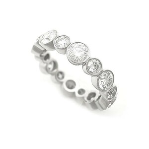 [ green shop pawnshop ] Tiffany Jazz diamond ring Large model width 4.5mm Eternity ring 2ct up Pt950[ used ]