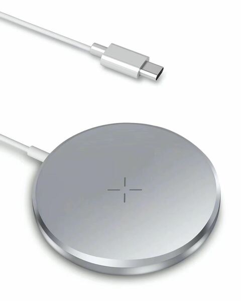 ワイヤレス充電器 15W/10W/7.5W/5W 【Qi認証】【PSE認証済み】 USB-C接続 ワイヤレスチャージャー 磁気充電