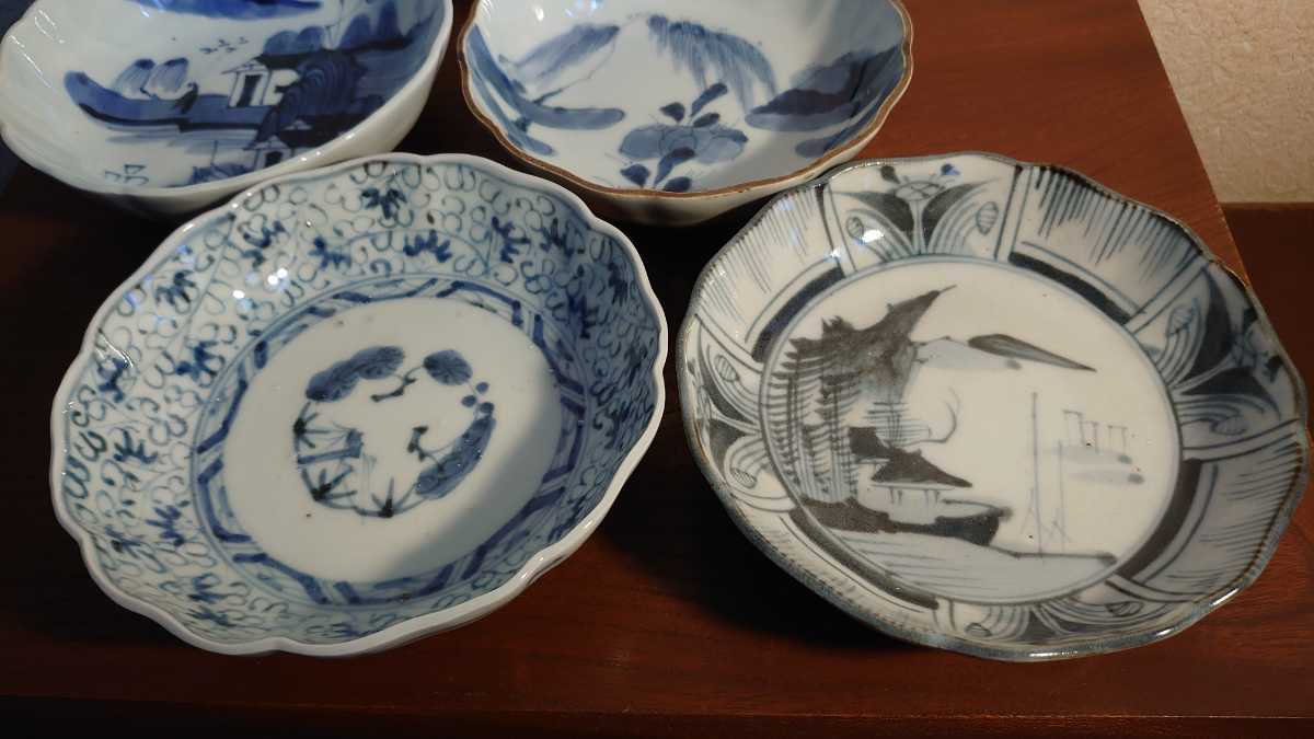 珍品 江戸期古伊万里 陽刻 飛龍蝙蝠図 蕎麦猪口 本物保証-