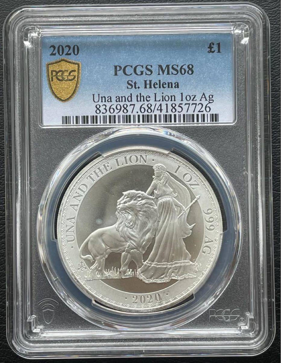 2020 イギリス領 セントヘレナ ウナライオン NGC MS69 1ポンド 1オンス