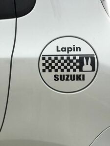 色変更可能　ラパン　スズキ　給油口　ステッカー カー 車 SUZUKI かわいい 黒色1枚
