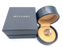 【美品】BVLGARI ブルガリ B-ZERO1 ビーゼロワン K18WG 18金 750刻印 約7.7g ホワイトゴールド リング 指輪 ケース付 アクセサリー（15635_画像1