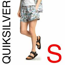 クイックシルバー　ショートパンツ　アロハ柄　レディースSサイズ　未使用　美品　QUIKSILVER ボトムス　女性用　ハーフパンツ 短パン_画像1