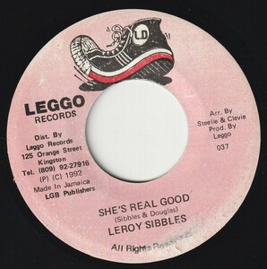 JA盤7”EP★Leroy Sibbles・Patrick Cool★She's Real Good／Girl's Dem Daddy★Steellie & Clevie Riddim★92年★超音波洗浄済★試聴可能