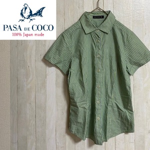PASA DE COCO★パサデココ★レディース コットン 半袖 シャツ★サイズ38　6-50