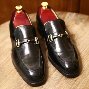 【最高峰/送料無料◎】ARTIOLI アルティオリ 6.5 25.0cm相当 ゴールドビットローファー ブラック ビジネスシューズ モード 革靴 メンズ