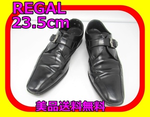REGAL リーガル 美品 革靴 モンクストラップ 黒 23.5.cmシューズ