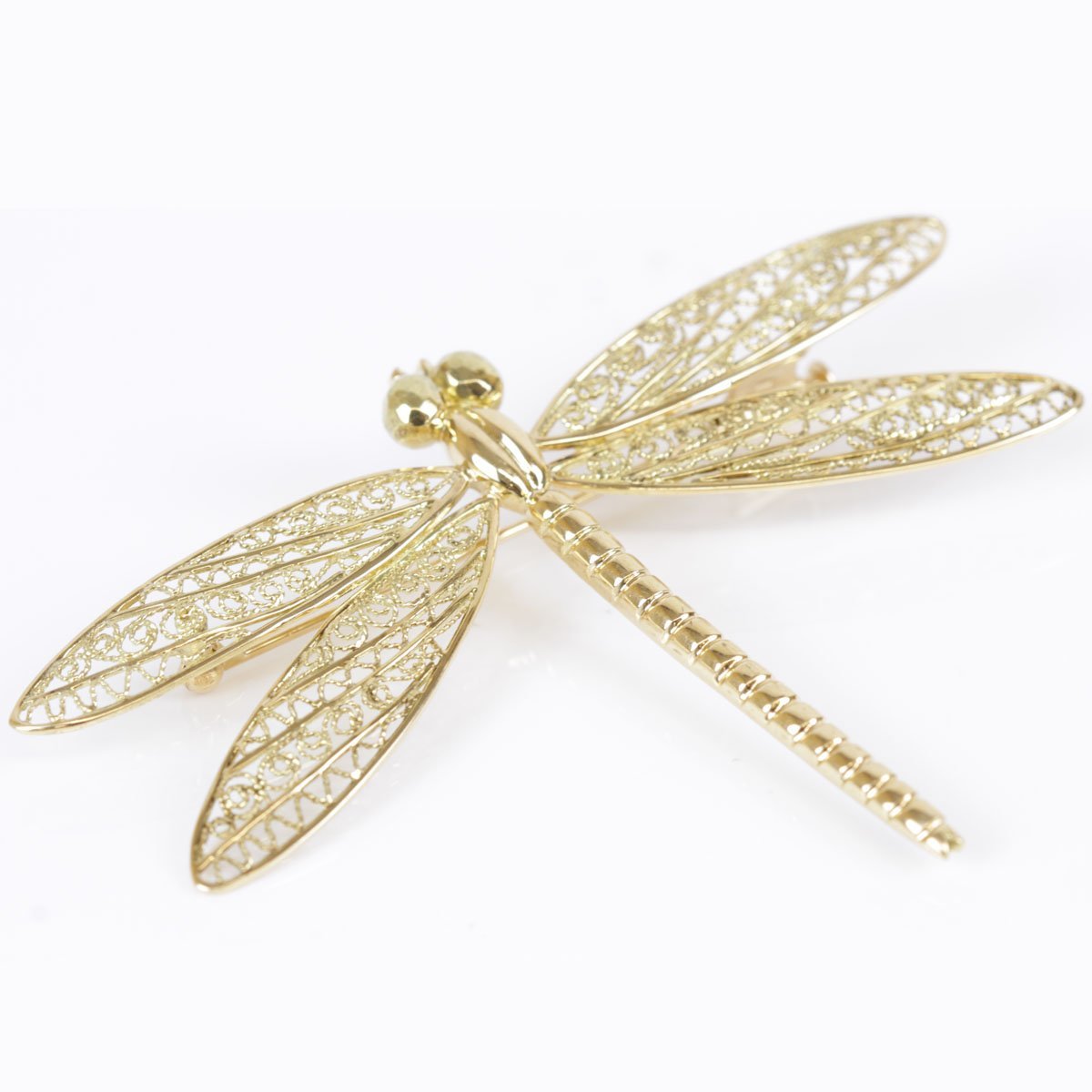 はわすれま】 ブローチ K18 とんぼ 宝石 真珠 ゴールド 蜻蛉 昆虫 ピン