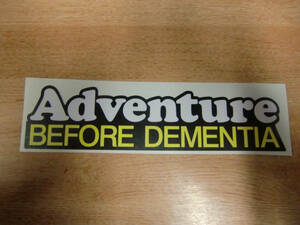 送料無料 Adventure Before Dementia Decal Sticker ヘルメット ステッカー シール デカール 200mm