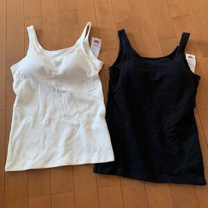 オーガニックコットン モールドカップ付きリブタンクトップ