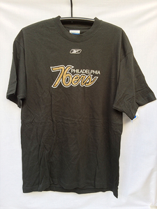 NBA フィラデルフィア 76ERS シクサーズ リーボック ブラック Tシャツ TEE 半袖 半袖Tシャツ T-SHIRTS XL 1003
