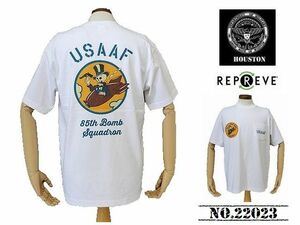 【送料無料 41%OFF】HOUSTON ヒューストン リサイクルUSAコットン プリントTシャツ 「USAAF」 NO.22023 WHITE_XXLサイズ