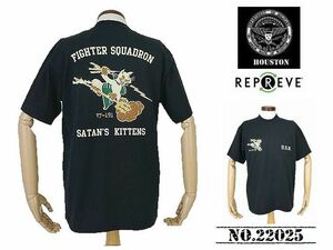 【送料無料 41%OFF】HOUSTON ヒューストン リサイクルUSAコットン プリントTシャツ 「USN」 NO.22025 BLACK_XLサイズ