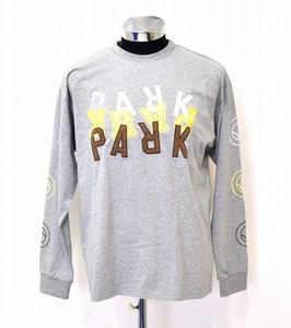 THE PARK SHOP（ザ パークショップ）RANDOM PARK L/S TEE LOGO ロゴ ランダム パーク 長袖Tシャツ ロンTee クルーネック プリント ADULT M
