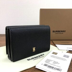 ☆送料無料☆ 未使用品 BURBERRY コンパクトウォレット ブラック 箱付き 409