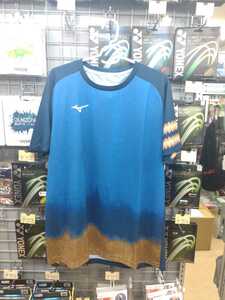 【MIZUNO　62JA2Z2125　S】MIZUNO(ミズノ）Tシャツ　Iブルー　嘴平伊之助　バドミントン　テニス　ソフトテニス　鬼滅の刃