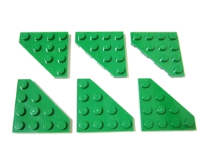 凸レゴ凸　%30503　4x4三角プレート（緑）　6個