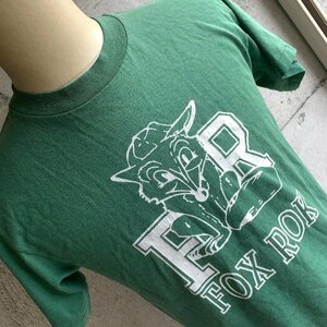 U.S Used Vintage Clothing 80's FOX ROK FOOTBALL T-Shirt アメリカ古着 80年代 フォックスロック フットボール チーム Tシャツ グリーン