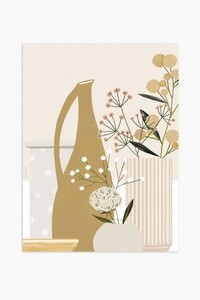 MICUSH | POTTERY AND FLOWERS (CLOSE UP) ART PRINT (blush) (AP120) | アートプリント/ポスター (30x40cm)