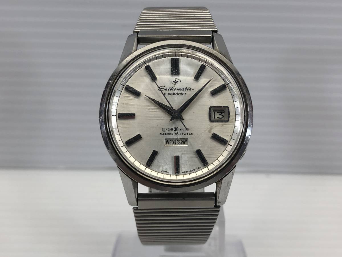 OH済 1965年製 セイコーマチック35石 カップゴールド ライスベルト付き