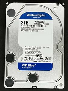【送料無料】 ★ ２ＴＢ ★　WD20EZRZ 【使用時間：2046ｈ】 Western Digital Blue　3.5インチ 内蔵 HDD　SATA600/5400rpm WD/青 良品