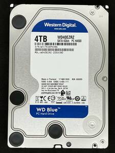 【送料無料】 ★ ４ＴＢ ★　WD40EZRZ　【使用時間：8ｈ】　Western Digital Blue　3.5インチ 内蔵 HDD　SATA600/5400rpm WD/青 新品同様