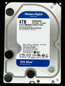 【送料無料】 ★ ４ＴＢ ★　WD40EZRZ　【使用時間：618ｈ】　Western Digital Blue　3.5インチ 内蔵 HDD　SATA600/5400rpm WD/青　良品
