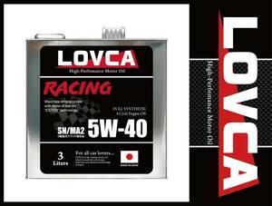 ■送料無料■LOVCA RACING 5W-40 3L缶■無駄のない使い切り3リッター登場！エステルPAO100％化学合成油LOVCAオイルエンジンオイル■LR540-3