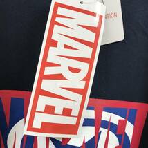 未使用品 /L/ MARVEL ネイビー 半袖 Tシャツ ロゴ メンズ レディース タグ キャプテンアメリカ スーパーヒーロー アベンジャーズ マーベル_画像3