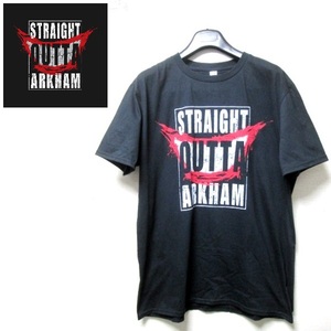 STRAIGHT OUTTA ARKHAM アーカム ロゴ Tシャツ ブラック 黒