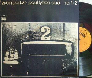 ３枚で送料無料【独Ring】Evan Parker -Paul Lytton/Duo Ra 1+2