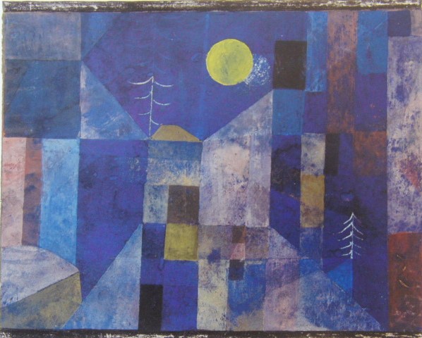 Pablo Klee, Mondschein, Versión extranjera súper rara razonada, Nuevo con marco, wanko, cuadro, pintura al óleo, Naturaleza, Pintura de paisaje