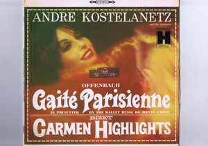 LP 盤質新品同様 Andr Kostelanetz And His Orchestra Offenbach: Gait Parisienne Bizet: Carmen Suite Australia盤 Harmony HAS 024