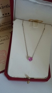 * regular goods Cartier Heart Shape pink sapphire K18WG