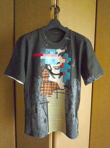 * Prada PRADA* men's T-shirt person patchwork S new goods 