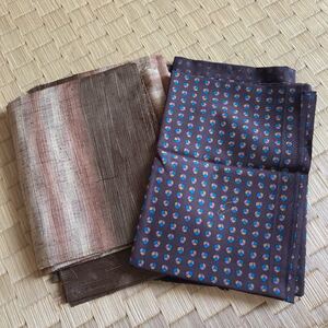 着物 端切 端切れ 幾何学 幾何学模様 柄 茶 ハギレ リメイク はぎれ カットクロス 生地 男性用